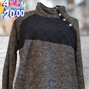 XL poly cotton blend pull over shirt/ jacket